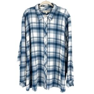 NEW Idyllwind Women's Viola Plaid Pearl Snap Western Shirt XXXL-3X Blue Cowgirl